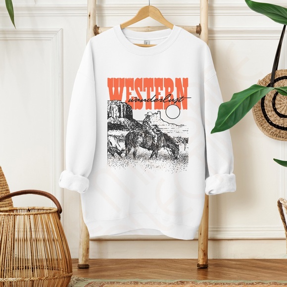 🚨 SALE 🚨 Western Wanderlust Graphic Crewneck Sweatshirt - Picture 3 of 9